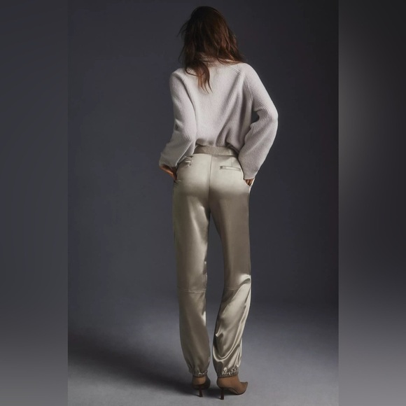 Maeve Metallic Satin Parachute Trousers, Size 6 - Picture 4 of 12